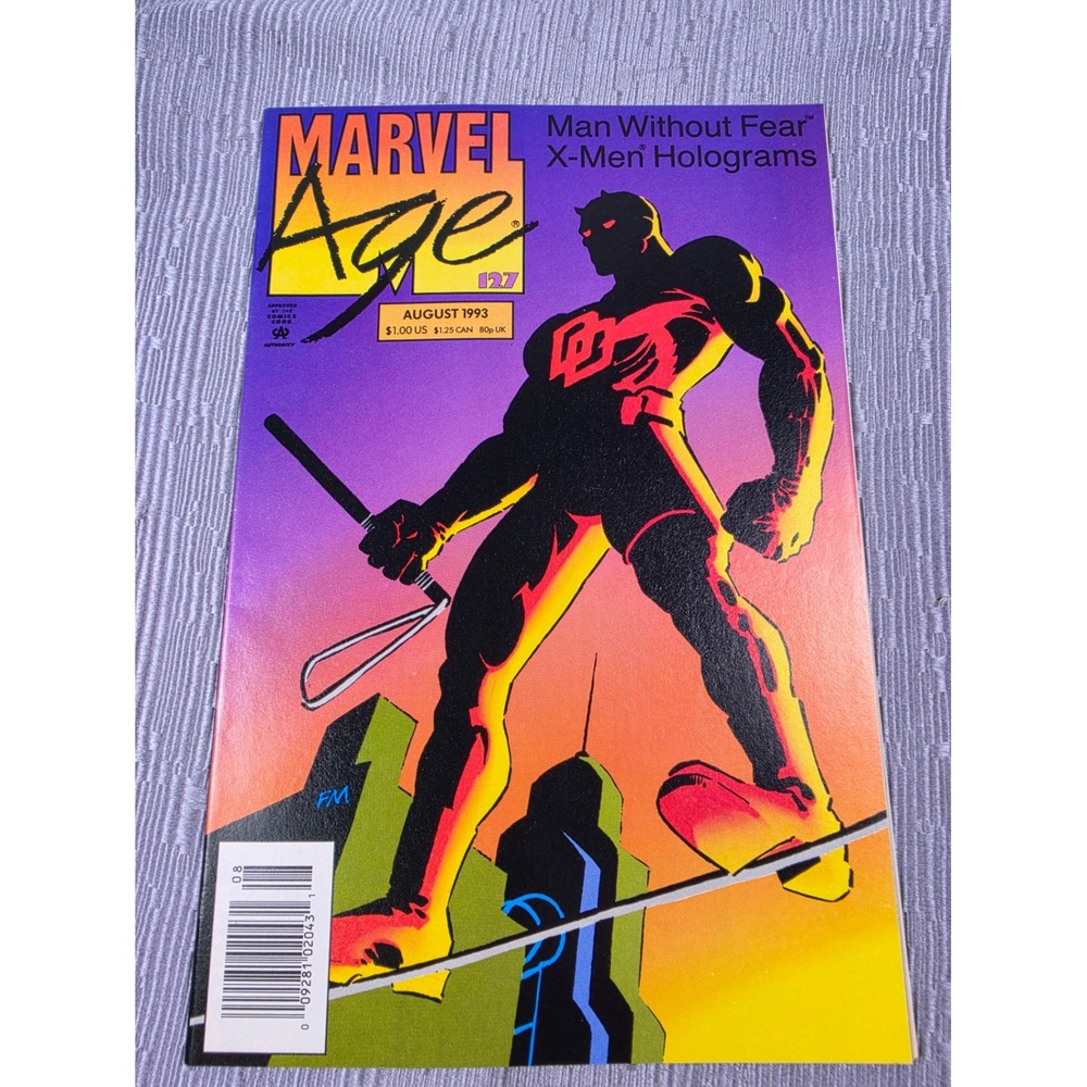Marvel Age 127 August 1993 Daredevil Frank Miller Cover X-Men Holograms Comic